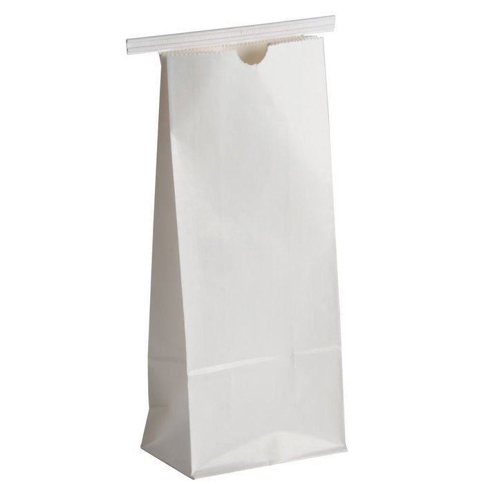 White Paper Coffee Bag with Tin Tie - 1000 per case