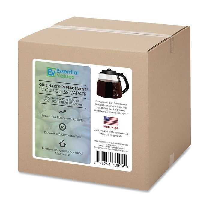 Cuisinart Coffee Pot, Glass Carafe | Descanter Comparable Replacement For Cuisinart DCC-1200PRC by Essential Values... N3