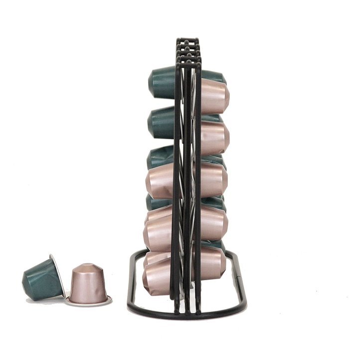 Slim and Sleek Coffee Pod Holder and Organizer for 40 Coffee Pods for Nespresso and Creamer Pods N6
