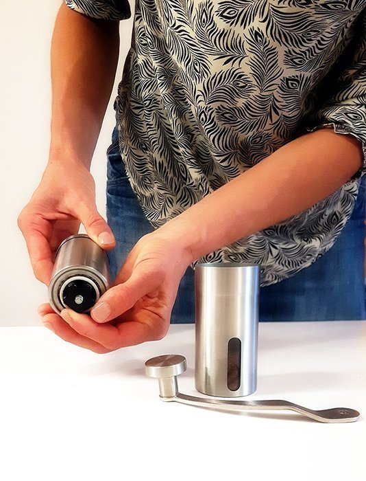 Apollo Chef Stainless Steel Manual Coffee Grinder and Mill N6