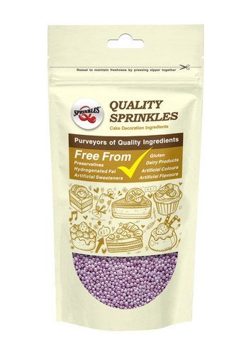 Natural Color Pearlized Purple NonPareils/ 100's & 1000's cake cupcake decorations