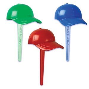 Oasis Supply BC BC-800 Baseball Cupcake Topper Picks, 12-Pack