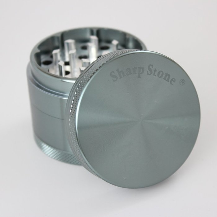 Sharp Stone Official Authentic Medium 4 Piece Grinder Hard Top 2.2 Inches Grey + Free Performance Technology Wrist...