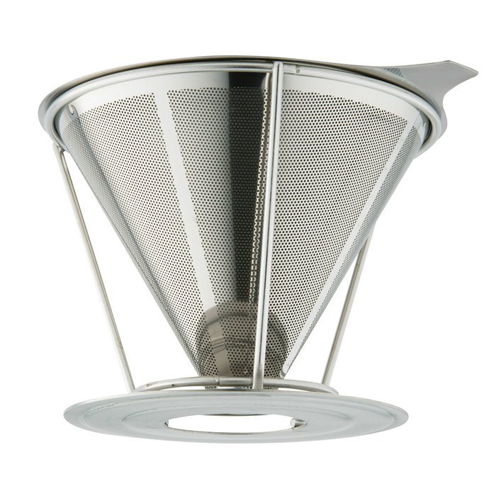 Marvellissimo Stainless Steel Pour Over Coffee Dripper - Reusable Double Layer Fine Mesh Filter Cone And Separate... N3