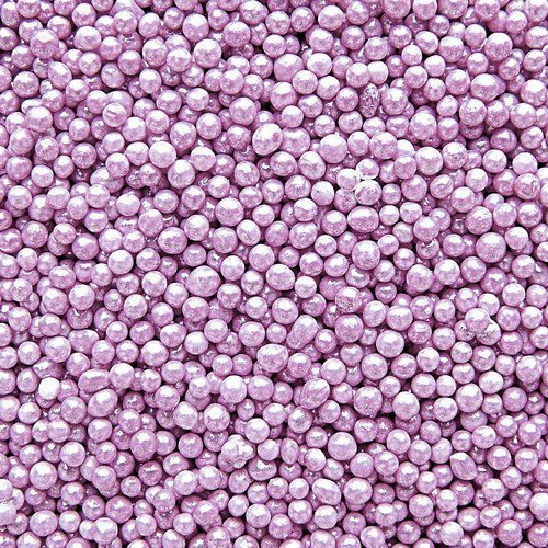 Natural Color Pearlized Purple NonPareils/ 100's & 1000's cake cupcake decorations N2