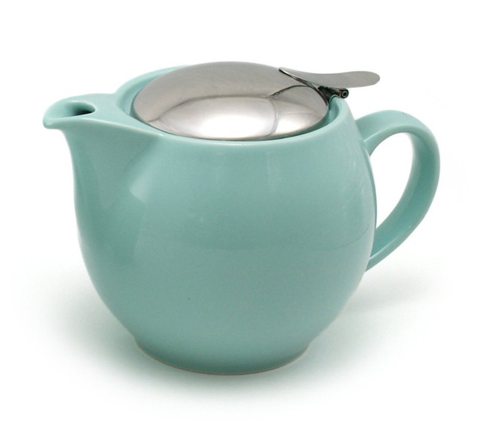 ZEROJAPAN 15oz Round Teapot with SLS Lid and Infuser (Turquoise) N17
