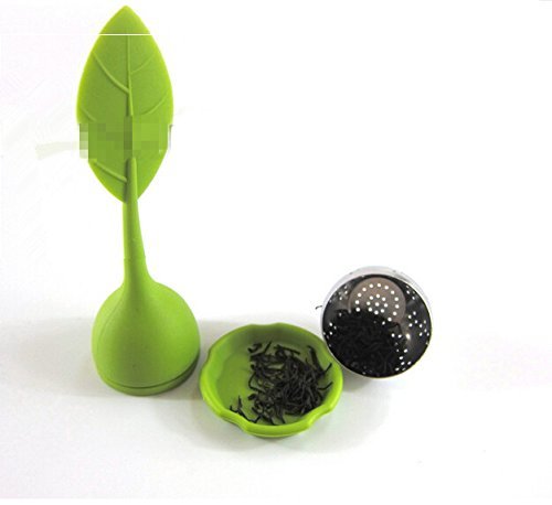1PCS New Silicone Stainless steel Tea Leaf Strainer Herbal Spice Infuser Tea Filter