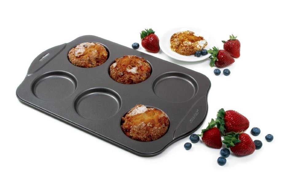 Norpro Puffy Muffin Top Pan Makes 6 Non Stick Crowns 4" Wide .5" Deep 2-Pack N4