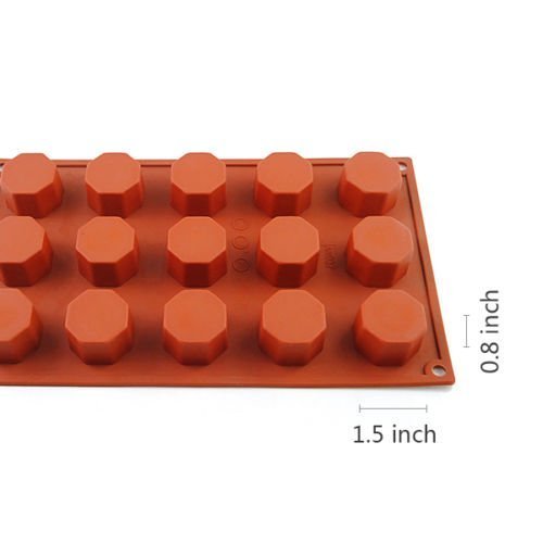 Baking Mold Silicone Mini 15-Cavity Silicone Ice Cube Chocolate Cake Mold Cookies Mold Soap Jelly Candy Bakeware... N5