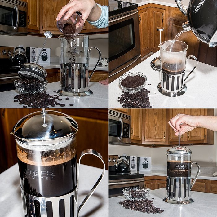 French Press 34 OZ &ndash; This Coffee Press Features A Stainless Steel Coffee Plunger And Carafe Holder Making This... N5