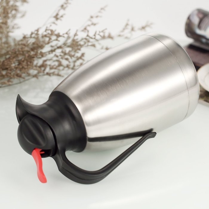 Anself 1.5L Large Capacity Stainless Steel Double Wall Vacuum Insulated Coffee Pot Water Pitcher Thermal Carafe N6