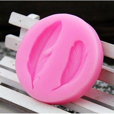 Y&XL&H Two Feather Shaped Fondant Cake Chocolate Silicone Molds,Decoration Tools Bakeware N4
