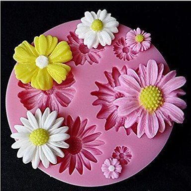 Y&XL&H Cute Sunflower Design Silicone Candy Fondant Chocolate Sugar Mold and Cake Decorating Mould