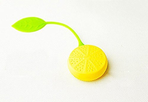Hot sale cute Lemon Silicone Loose Tea Strainer Herbal Spice Infuser Filter Tools(2 Pcs Yellow) N2