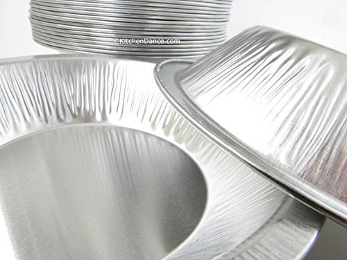 Disposable/Reusable Heavy Duty Aluminum 6" Mini Pie Pans Deep #677- 11 oz Capacity (25) N3