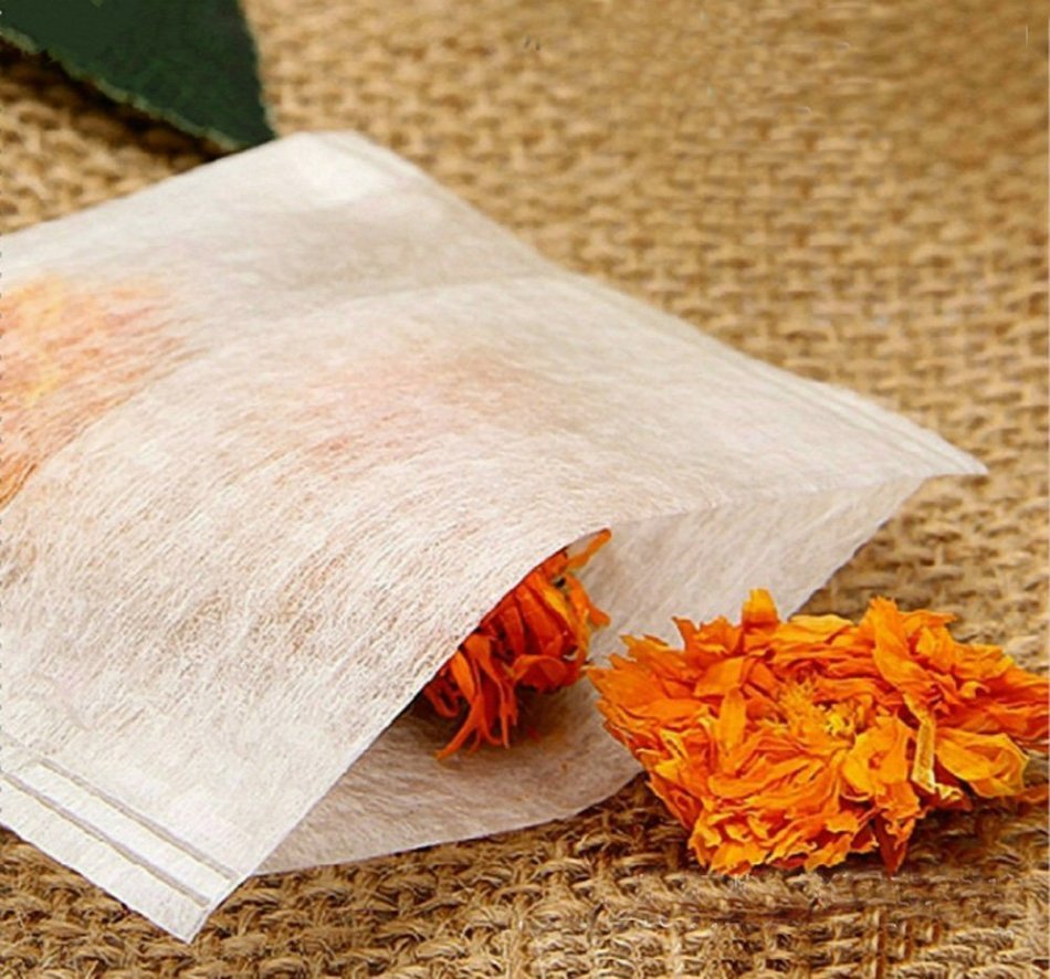 Pack of 100pcs Disposable Empty Tea Dregs Filter Corn Fiber Bags for Loose Scented Tea Herbs Potpourri Sachets...