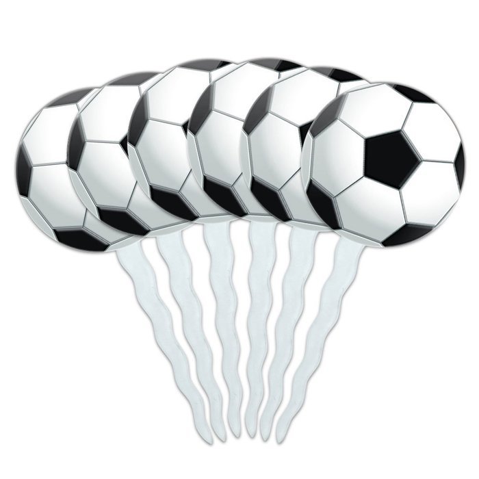 Set of 6 Cupcake Picks Toppers Decoration Sports and Hobbies - Bowling Ball N44