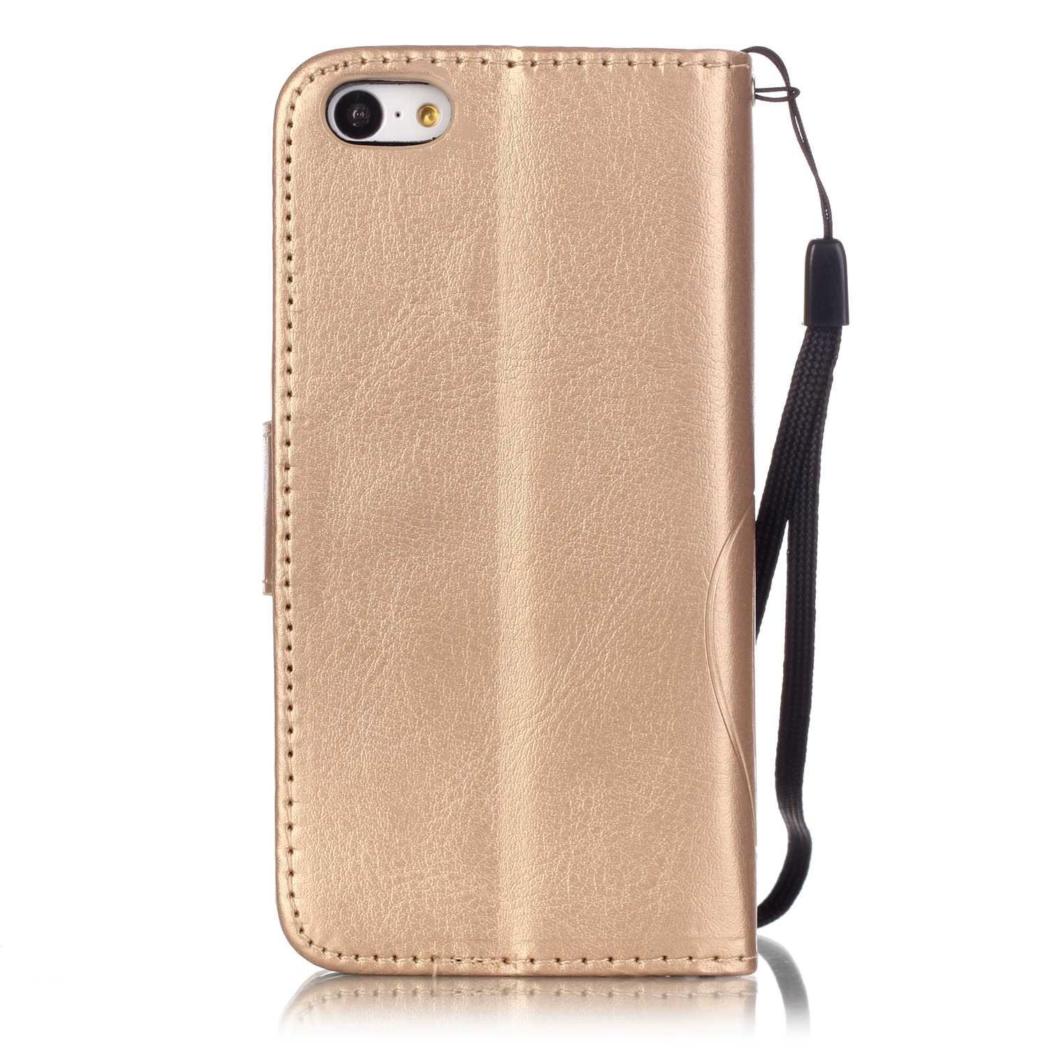 IPhone 5C Case, iPhone 5C Wallet Case,PHEZEN Four Leaf Clover Flower ...