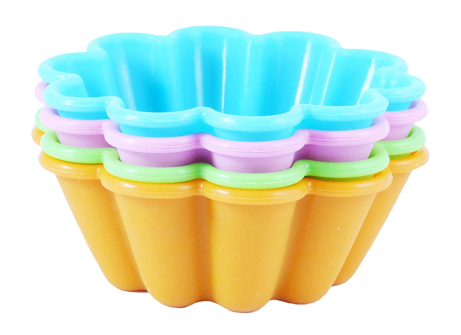 Bakerpan Silicone Mini Cake Holders, 9 Cavities, Pastry Mold, Mini Loaf
