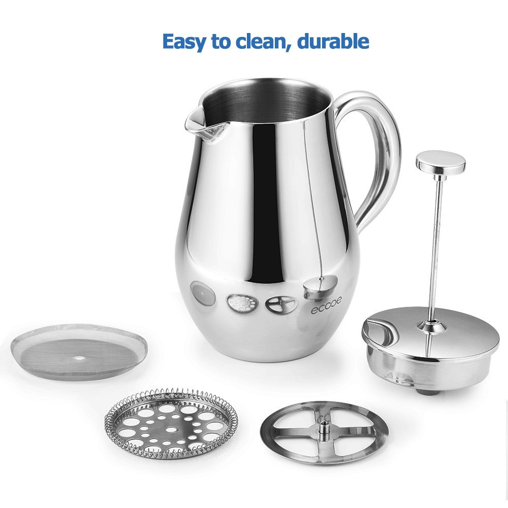 Ecooe Double Wall French Press Coffee Tea Maker Coffee Press Pot With