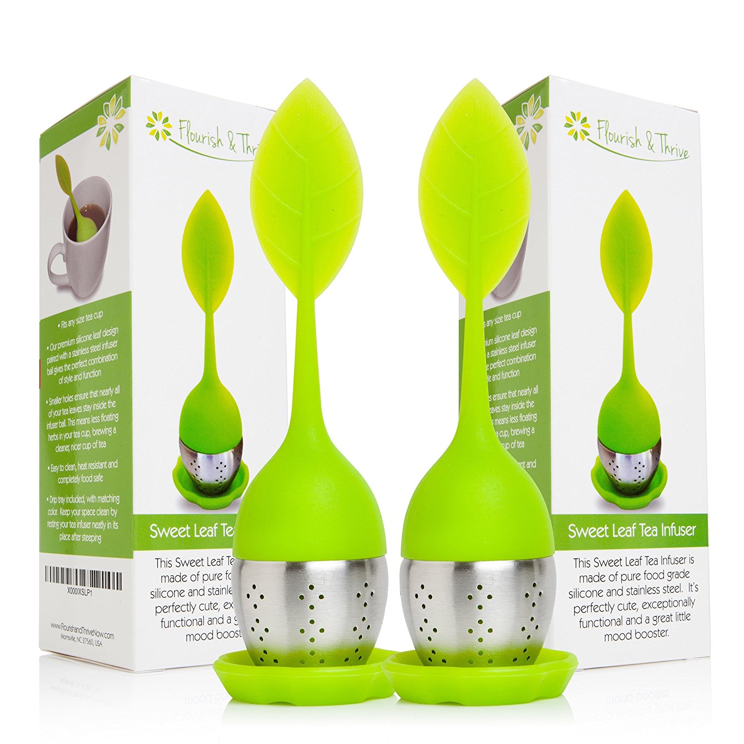 Loose Leaf Herbal Tea Infuser Strainer Scoop 2 pack Multipack