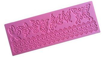 2-Pc Set Butterfly, Flutterby and Lace Fondant and Icing Mold for Cakes, Candy and More, by Accessorati N3