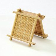 CCWY Bamboo square coasters-hot saucers Kung Fu tea ceremony accessories mat natural bamboo cups wholesale N3