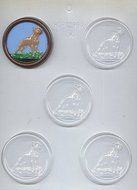 CK Products Boxer Dog on 2-1/2-Inch Round Chocolate Mold