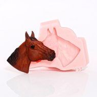 Horse Head Silicone Mold Chocolate, Fondant, Resin, Clay Flexible Mold. Creates a thin horse head. N10