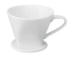 HIC Filter Cone, Porcelain, Number 4-Size Filter, Brews 8 to 12-Cups N3