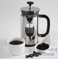 [1 Liter, 34 Oz] Gourmet Stainless Steel French Press Coffee Maker Tea Maker, Coffee Press (Chrome) N3