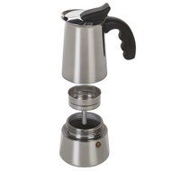 Primula 6-Cup Espresso Maker &ndash; Finely Crafted Stainless Steel &ndash; Stay-Cool Silicone Handle and a Flip Top Lid &ndash;... N6