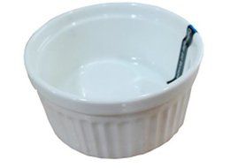 1 Dz White Glazed Fluted Porcelain Ramekins (8 oz 4"D x 2"H) N2
