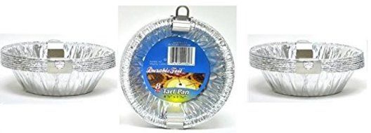 24pk 4 3/8" Aluminum Foil Tart Pans Disposable Mini Pot Pie Baking Plate Tins