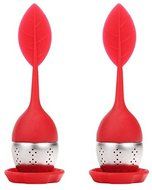 Tongzuo Silicone Loose Leaf Tea Infuser Strainer with Resting Coaster (Red, Blue, Green and Pink Optional) (2,... N20