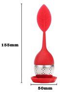 Tongzuo Silicone Loose Leaf Tea Infuser Strainer with Resting Coaster (Red, Blue, Green and Pink Optional) (2,... N21