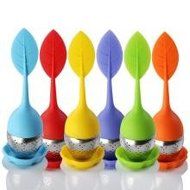 Tongzuo Silicone Loose Leaf Tea Infuser Strainer with Resting Coaster (Red, Blue, Green and Pink Optional) (2,... N24