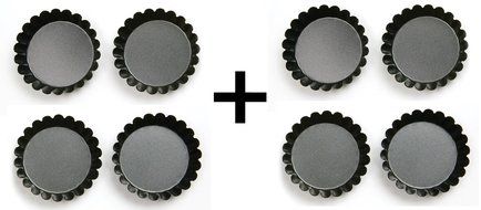 Norpro Nonstick Mini Tartlet Custard Quiche Pastry Pie Pan 3" Dia Set/4 (2-Pack)