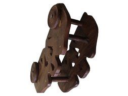 IndiaBigShop Wooden Drink Coasters Set of 6 in a Car Shaped Holder with Brass Inlay, Handicrafted by Indian Artician N5