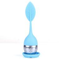 WICOO Silicone &amp; Stainless Leaf Tea Strainer Teaspoon Infuser Ball Spice Filter (red) N15