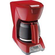 12 Cup Programmable One-Hand Dispensing Coffeemaker with 2-Hour Automatic Shut Off , Red