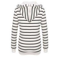 Pullover Tops,Morecome Womens Stripe Loose Casual Long Sleeve Hoodie Sweatshirt (S, Black) N9