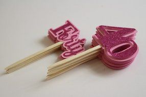 All About Details Pink Forty Cupcake Toppers, Set of 12 N2