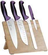 Mercer Culinary M21980PU Millennia Magnetic Knife Board Set, Purple N4