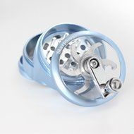 Sharp Stone Official Authentic 4 Piece Hand Crank Grinder Clear Top 2.5 Inches Blue + Free Performance Technology...