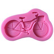 FLY DIY Cake Mold 3D Bicycle Shaped Silicone Fondant Mold,Pink