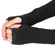 Long Fingerless Gloves,Morecome Winter Wrist Arm Hand Warmer Knitted Mitten (Black) N33