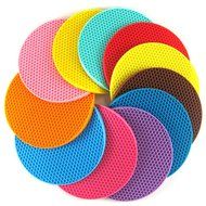 Kaimao Silicone Round Coasters Heat Resistant and Non-slip for Trivets, Potholders, Table Mats 18cm*18cm/7.09"... N14