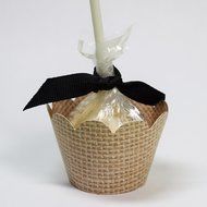 Mini Burlap Cupcake Wrappers, Rustic Country Wedding Decorations, Confetti Couture Party Supplies, 24 Wraps N3