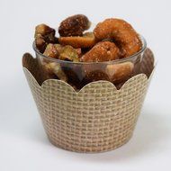 Mini Burlap Cupcake Wrappers, Rustic Country Wedding Decorations, Confetti Couture Party Supplies, 24 Wraps N4
